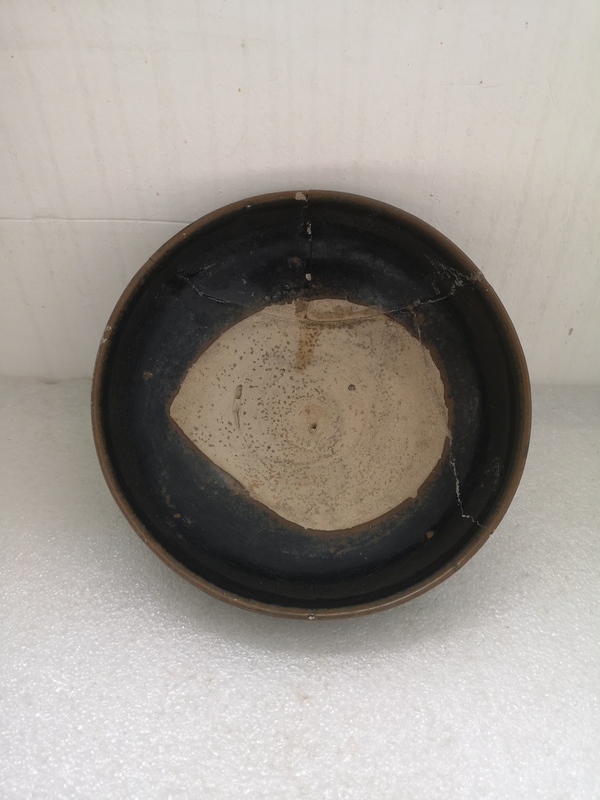 古玩陶瓷金元黑釉澀圈圈足疊燒工藝碗拍賣,當(dāng)前價(jià)格345元