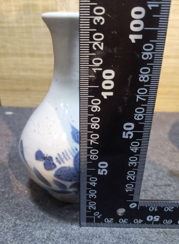 古玩陶瓷明末清初青花一束蓮玉壺春瓶拍賣,當前價格2000元
