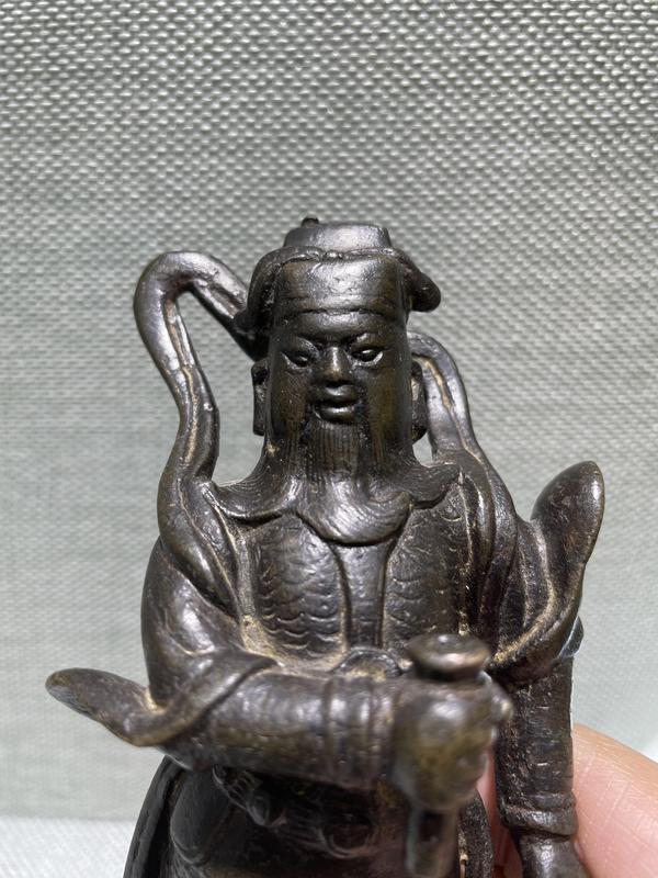 古玩铜器明代武财神赵公明（本人看到宋代）拍卖，当前价格26000元