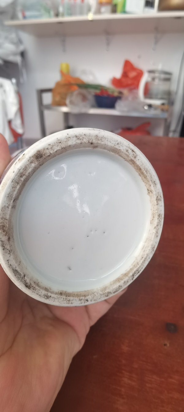 古玩陶瓷清晚期青花釉里紅筆筒拍賣,當前價格7800元