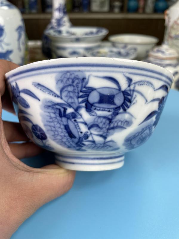 古玩陶瓷清晚期 青花二甲傳臚紋撇口碗(大名品)拍賣,當前價格2350元