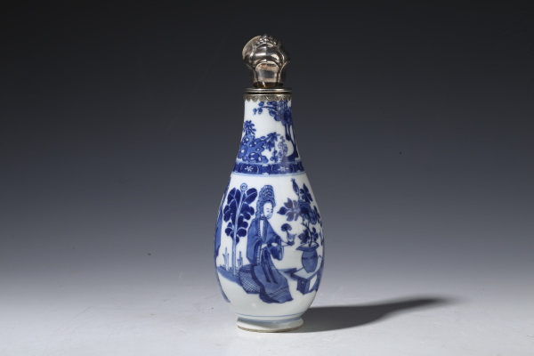 古玩陶瓷清康熙·青花四美图盖瓶拍卖，当前价格18592元
