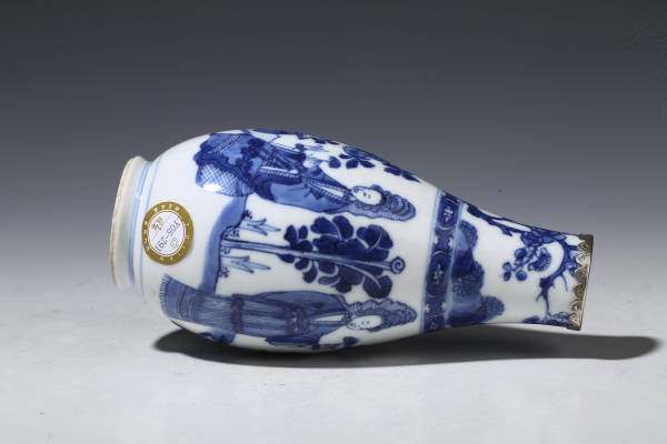 古玩陶瓷清康熙·青花四美图盖瓶拍卖，当前价格18592元