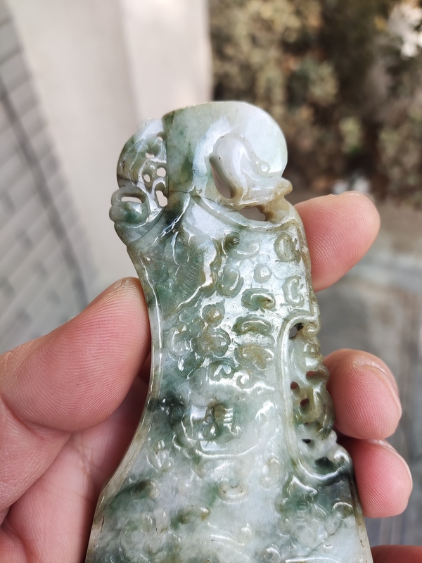 古玩玉器天翡翠龍鳳佩拍賣，當(dāng)前價格400元