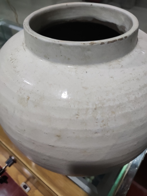 古玩陶瓷明代白釉大罐拍賣,當(dāng)前價(jià)格988元