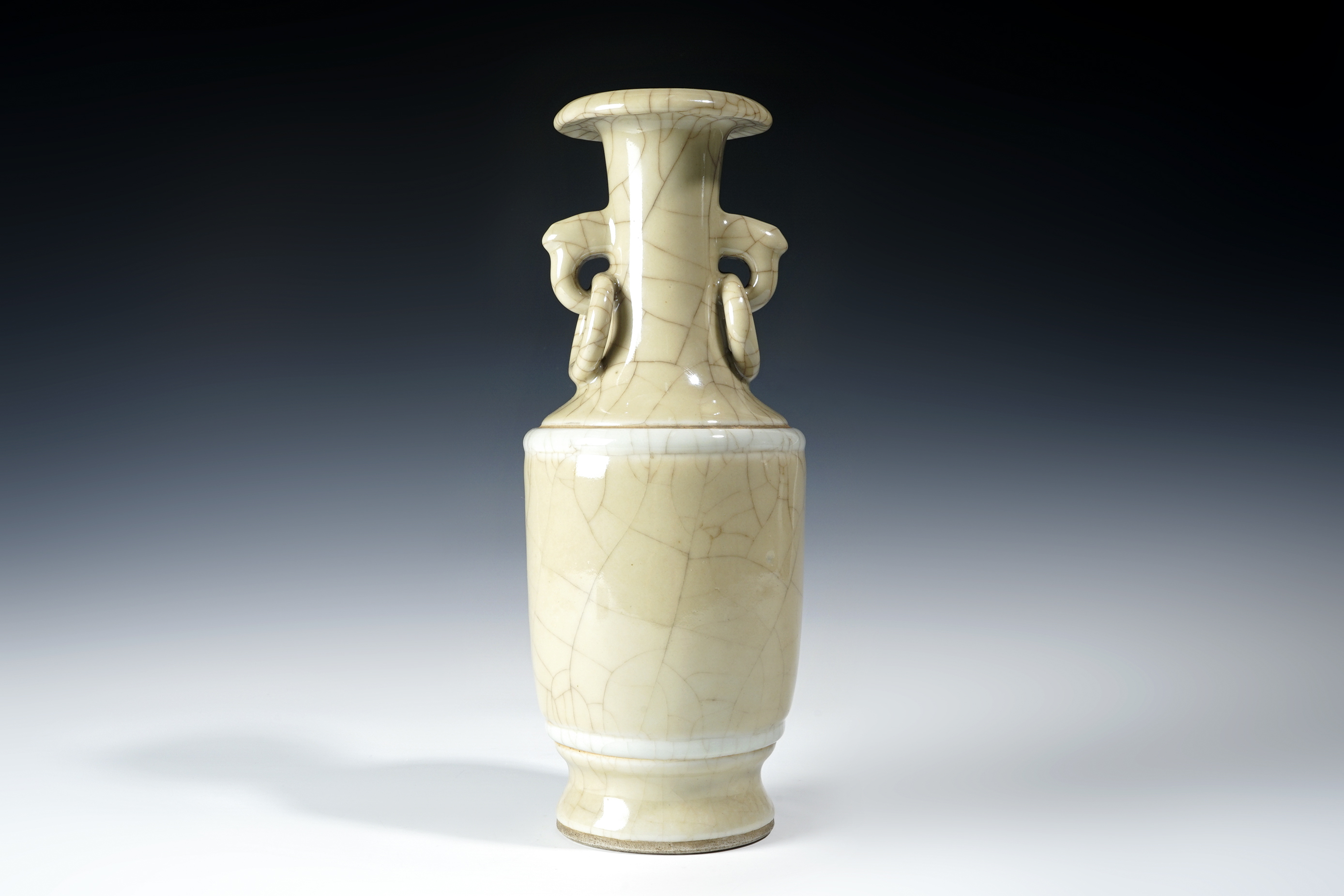 中国古玩　原始瓷器　古陶器　双耳壺　漢自然釉　灰釉