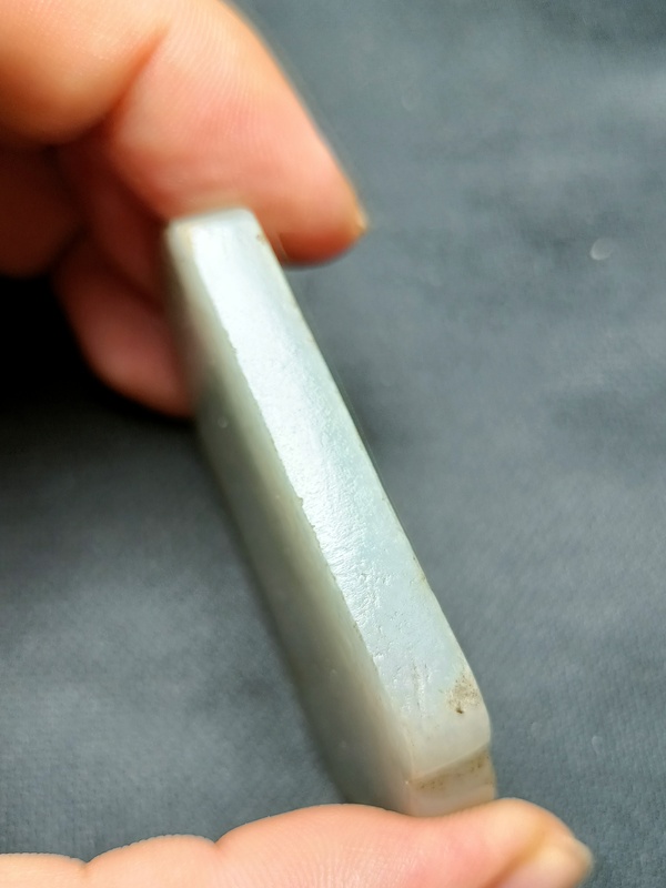 古玩玉器清代翡翠诗文翠牌拍卖，当前价格2800元