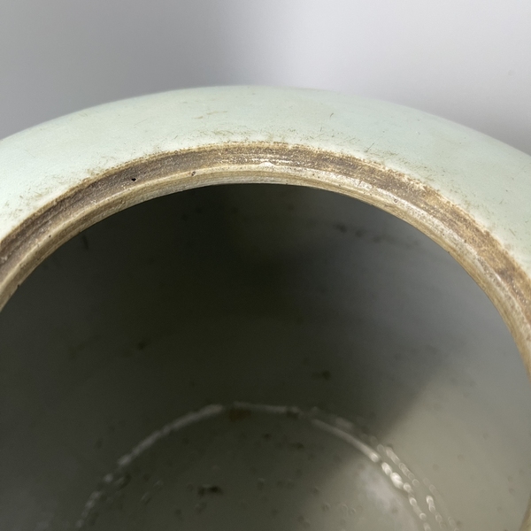 古玩陶瓷清晚期豆青釉青花太獅少獅紋蓋罐拍賣,當(dāng)前價(jià)格11000元