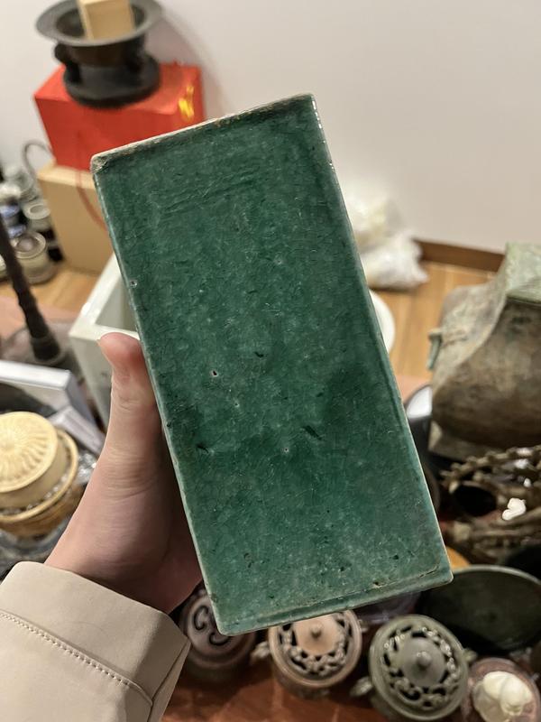 古玩陶瓷清末民國綠釉書擋拍賣,當前價格199元
