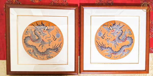 古玩雜項(xiàng)刺繡團(tuán)龍真品鑒賞圖