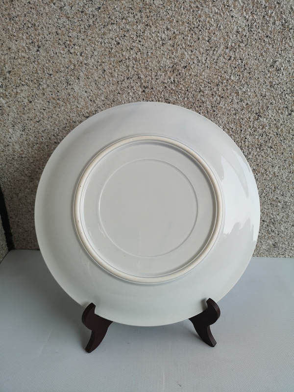 古玩陶瓷六十至八十年代歲寒三友松竹梅青花盤拍賣,當(dāng)前價格398元