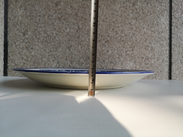 古玩陶瓷六十至八十年代歲寒三友松竹梅青花盤拍賣,當前價格298元