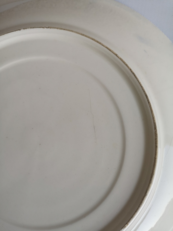 古玩陶瓷六十至八十年代歲寒三友松竹梅青花盤拍賣,當前價格298元
