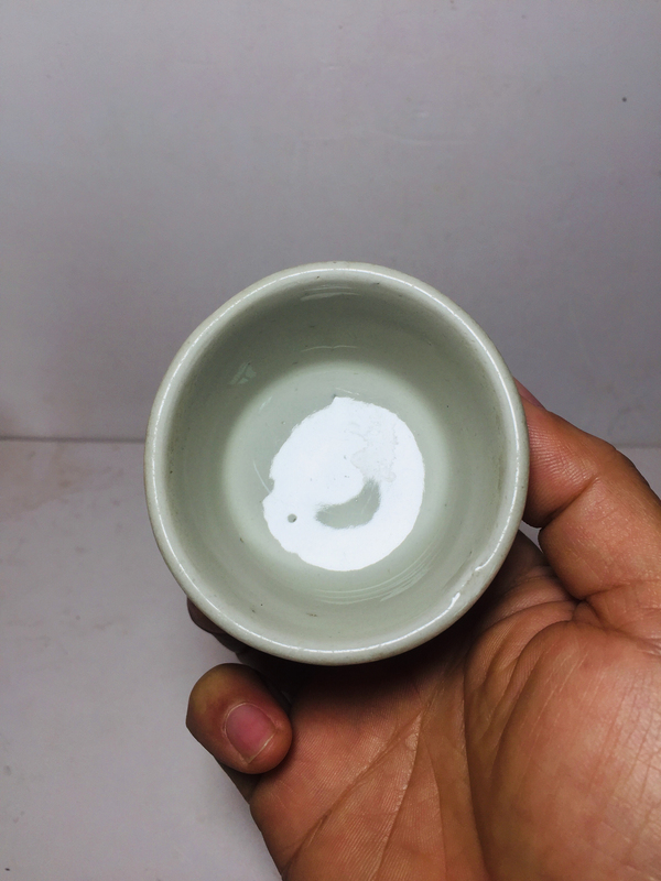 古玩陶瓷清代青花杯拍賣,當前價格199元