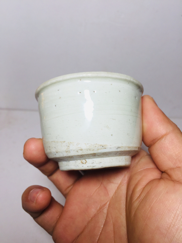 古玩陶瓷清代青花杯拍賣,當前價格199元