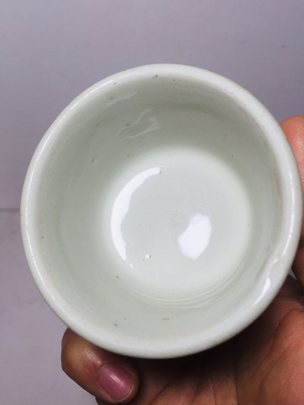 古玩陶瓷清代青花杯拍賣,當前價格199元