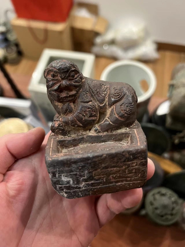 古玩陶瓷文房獅子擺件拍賣,當前價格255元