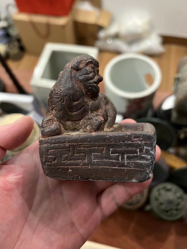 古玩陶瓷文房獅子擺件拍賣,當前價格255元