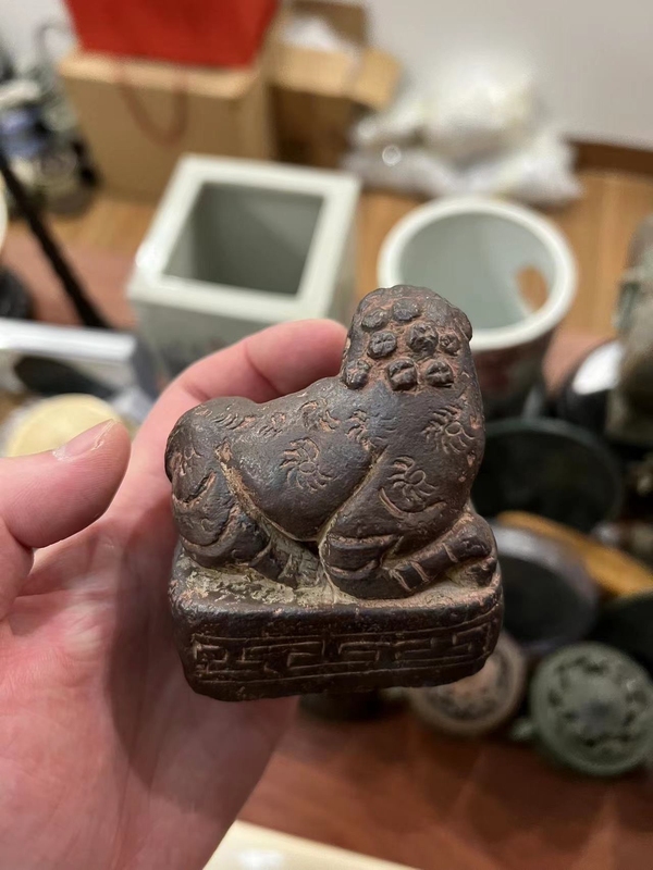 古玩陶瓷文房獅子擺件拍賣,當前價格255元