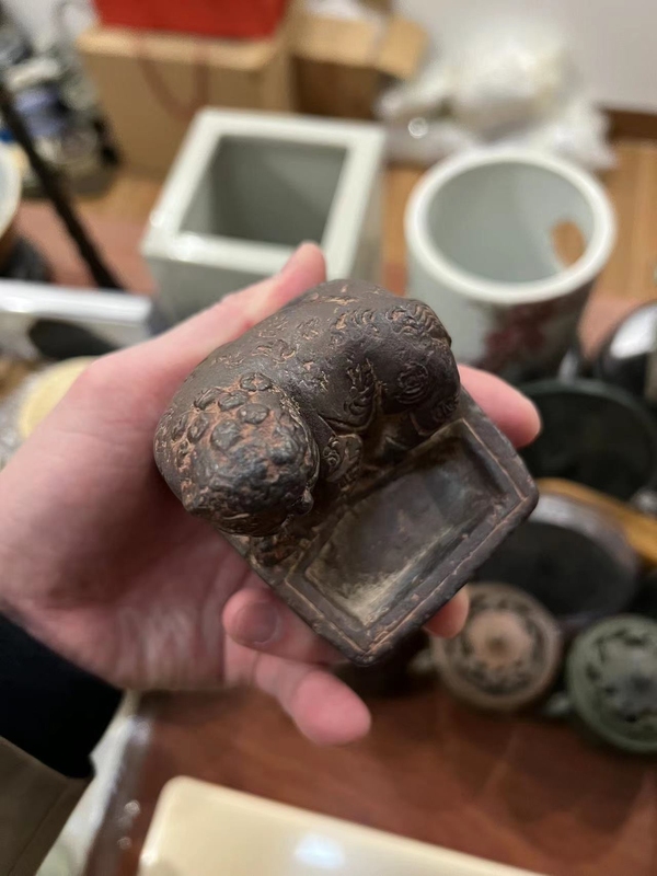 古玩陶瓷文房獅子擺件拍賣,當前價格255元