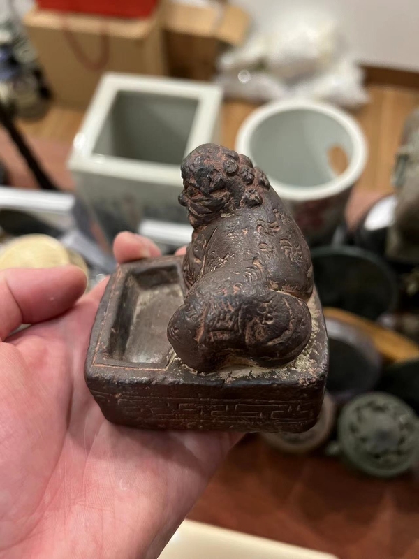 古玩陶瓷文房獅子擺件拍賣,當前價格255元