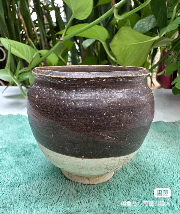 古玩陶瓷吉州窯褐釉琴爐拍賣,當(dāng)前價(jià)格850元