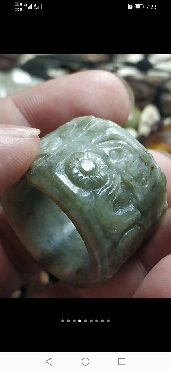 古玩玉器創(chuàng)匯獨山玉扳指拍賣,當(dāng)前價格299元