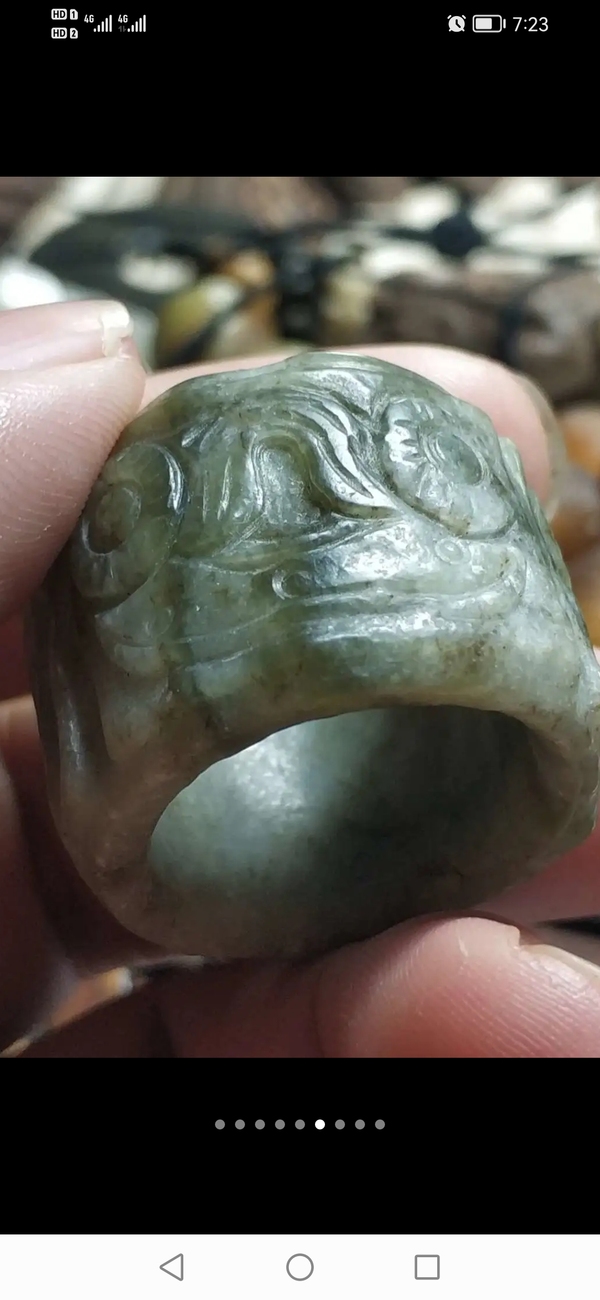 古玩玉器創(chuàng)匯獨山玉扳指拍賣,當(dāng)前價格299元