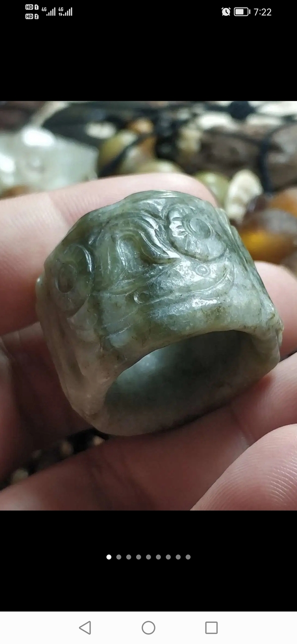 古玩玉器創(chuàng)匯獨山玉扳指拍賣,當(dāng)前價格299元