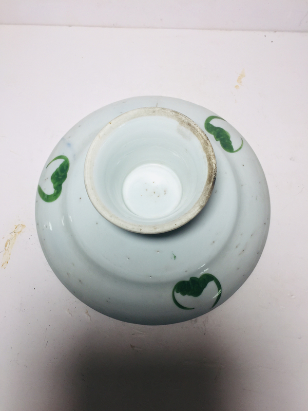 古玩陶瓷葡萄紋青花加彩高足盤(pán)拍賣(mài),當(dāng)前價(jià)格888元
