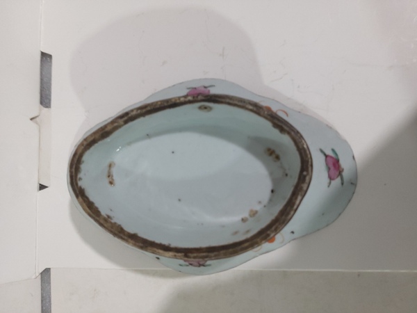 古玩陶瓷晚清人物紋粉彩貢盤拍賣,當前價格1680元