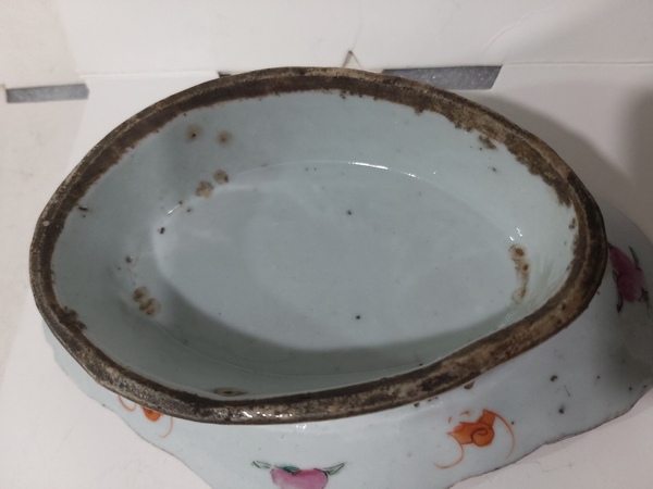 古玩陶瓷晚清人物紋粉彩貢盤拍賣,當前價格1680元