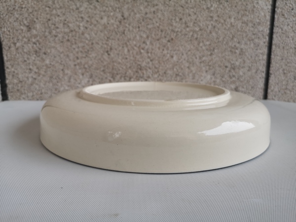 古玩陶瓷出口創匯期山水紋青花盤拍賣,當前價格345元