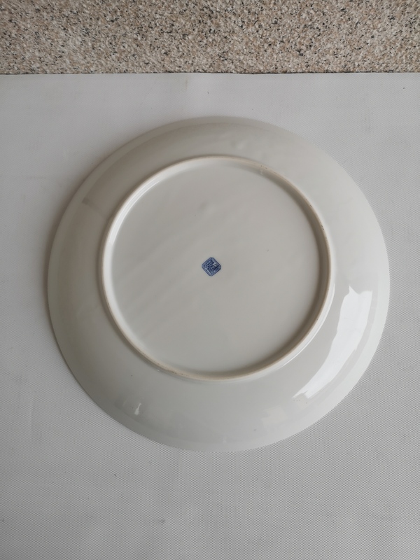 古玩陶瓷八十年代花鳥紋青花盤拍賣,當前價格450元