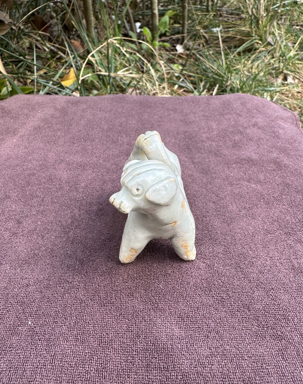 古玩陶瓷將樂窯青白釉生肖瓷塑拍賣,當(dāng)前價格2800元
