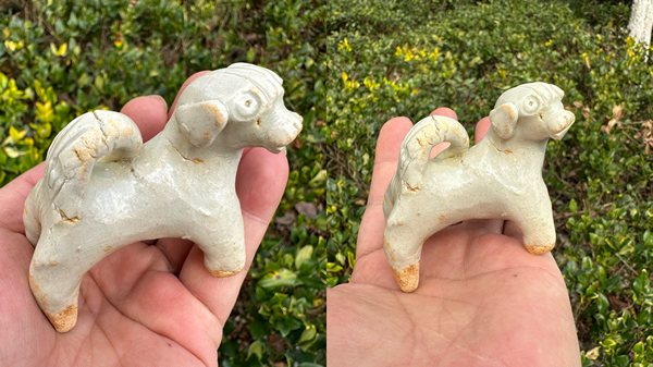 古玩陶瓷將樂窯青白釉生肖瓷塑拍賣,當(dāng)前價格2800元