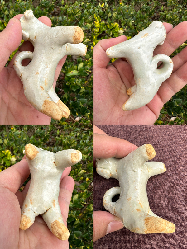 古玩陶瓷將樂窯青白釉生肖瓷塑拍賣,當(dāng)前價格2800元
