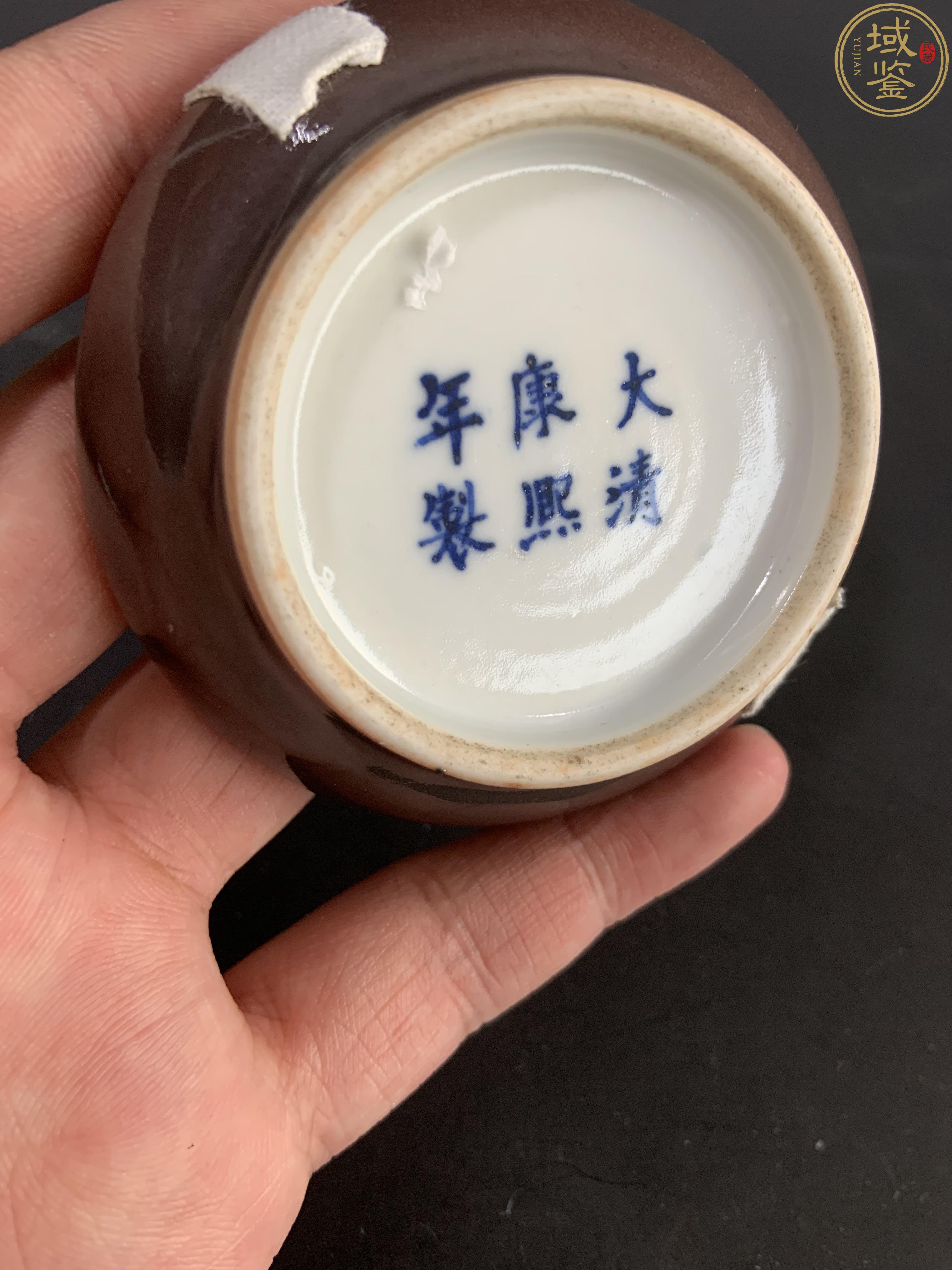 域鉴古玩】已有域鉴保真：大清康熙年制祭红釉印泥盒拍卖价格/图片/值多少钱