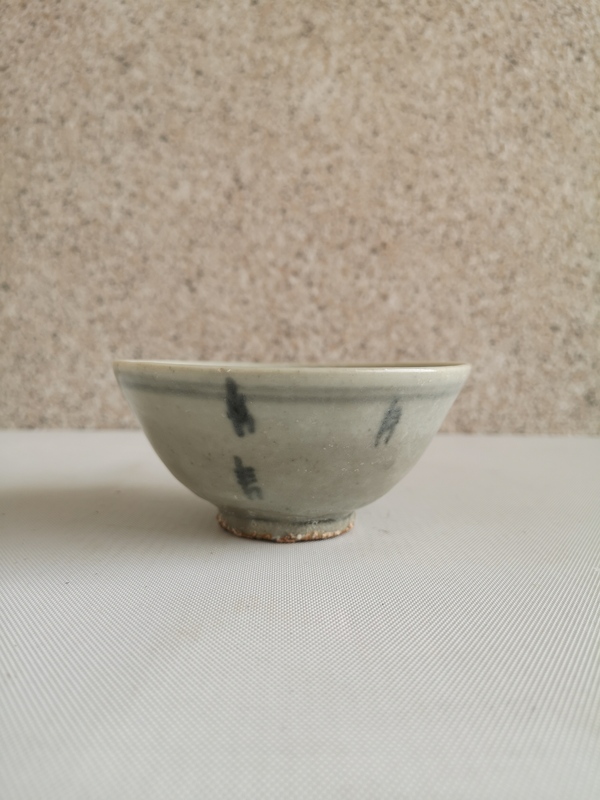 古玩陶瓷晚明吉語紋青花碗拍賣,當前價格345元