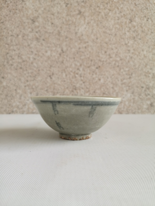 古玩陶瓷晚明吉語紋青花碗拍賣,當前價格345元