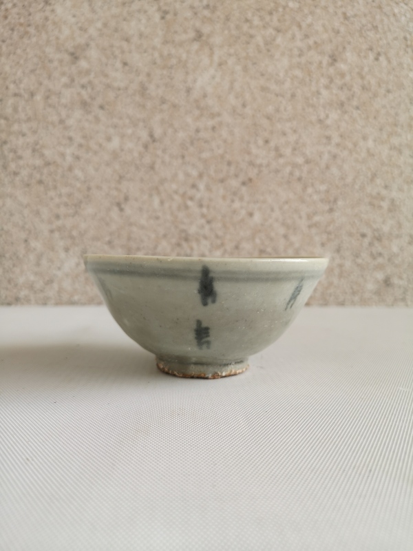 古玩陶瓷晚明吉語紋青花碗拍賣,當前價格345元