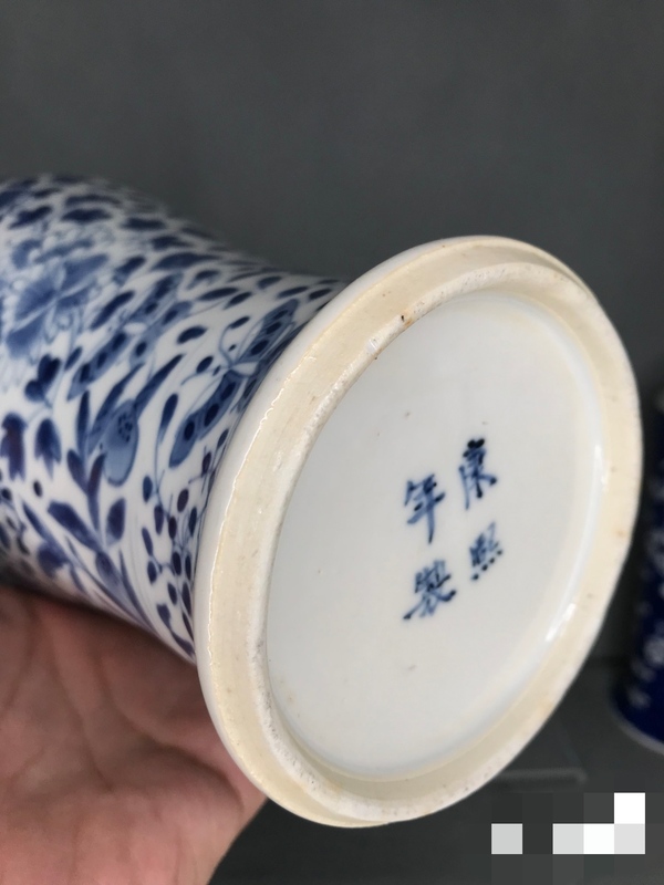 古玩陶瓷光緒青花花鳥紋瓶拍賣，當(dāng)前價格3800元