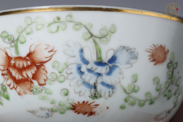 古玩陶瓷民国·粉彩花卉纹碗一对真品鉴赏图