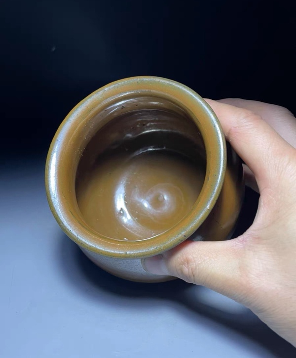 古玩陶瓷明代?紫金釉渣斗拍賣,當前價格2800元