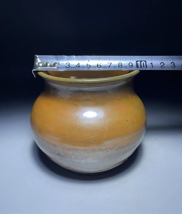 古玩陶瓷明代?紫金釉渣斗拍賣,當前價格2800元