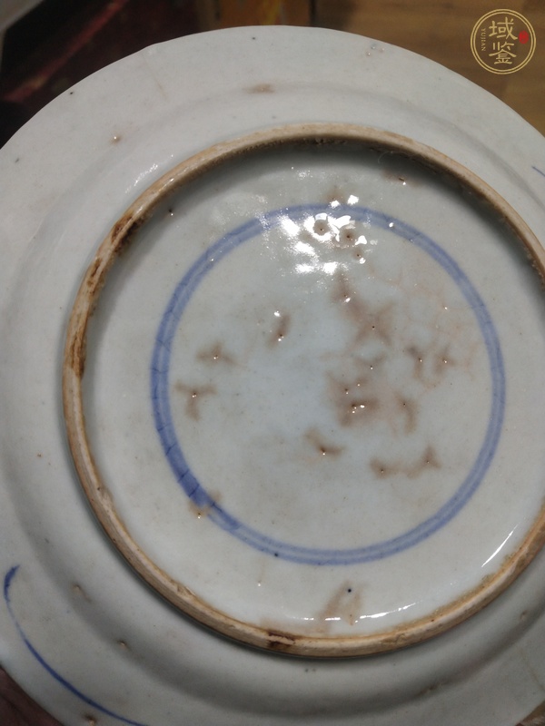 古玩陶瓷康熙·青花花籃紋盤真品鑒賞圖