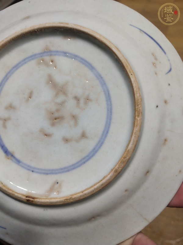 古玩陶瓷康熙·青花花籃紋盤真品鑒賞圖