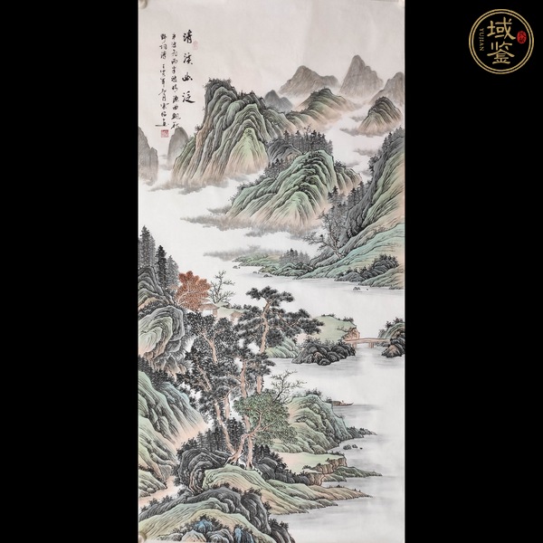 古玩字畫慕容雲(yún)昭  山水真品鑒賞圖