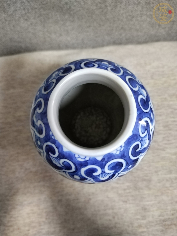 古玩陶瓷晚清鳳凰牡丹紋青花瓶真品鑒賞圖