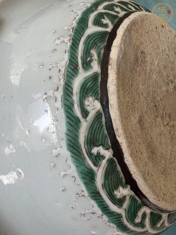 古玩陶瓷百花不露地净手盆真品鉴赏图